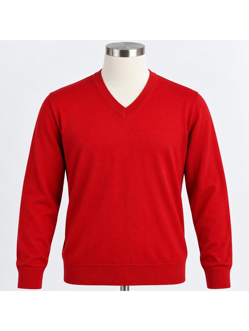 GAP Men's Red V-Neck Cotton Sweater Size M